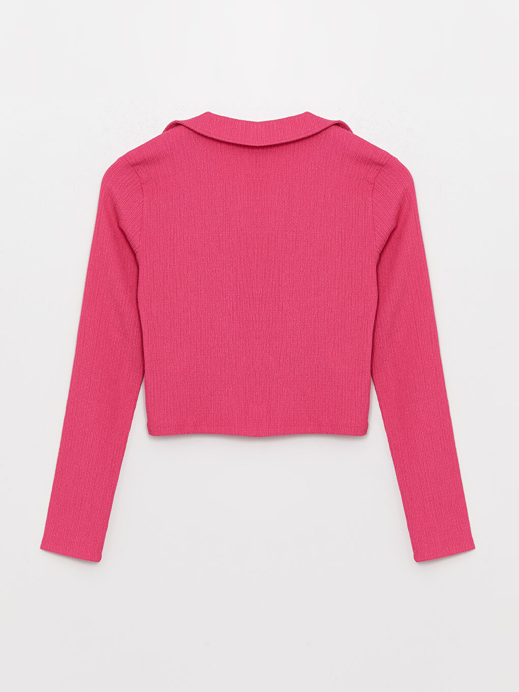 Plain Long Sleeve Crop Women's Shirt-6