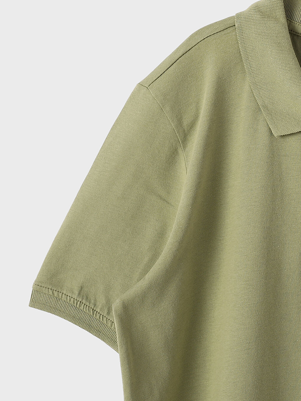 تيشيرت ياقة بولو سادة كم قصير للأولاد-3