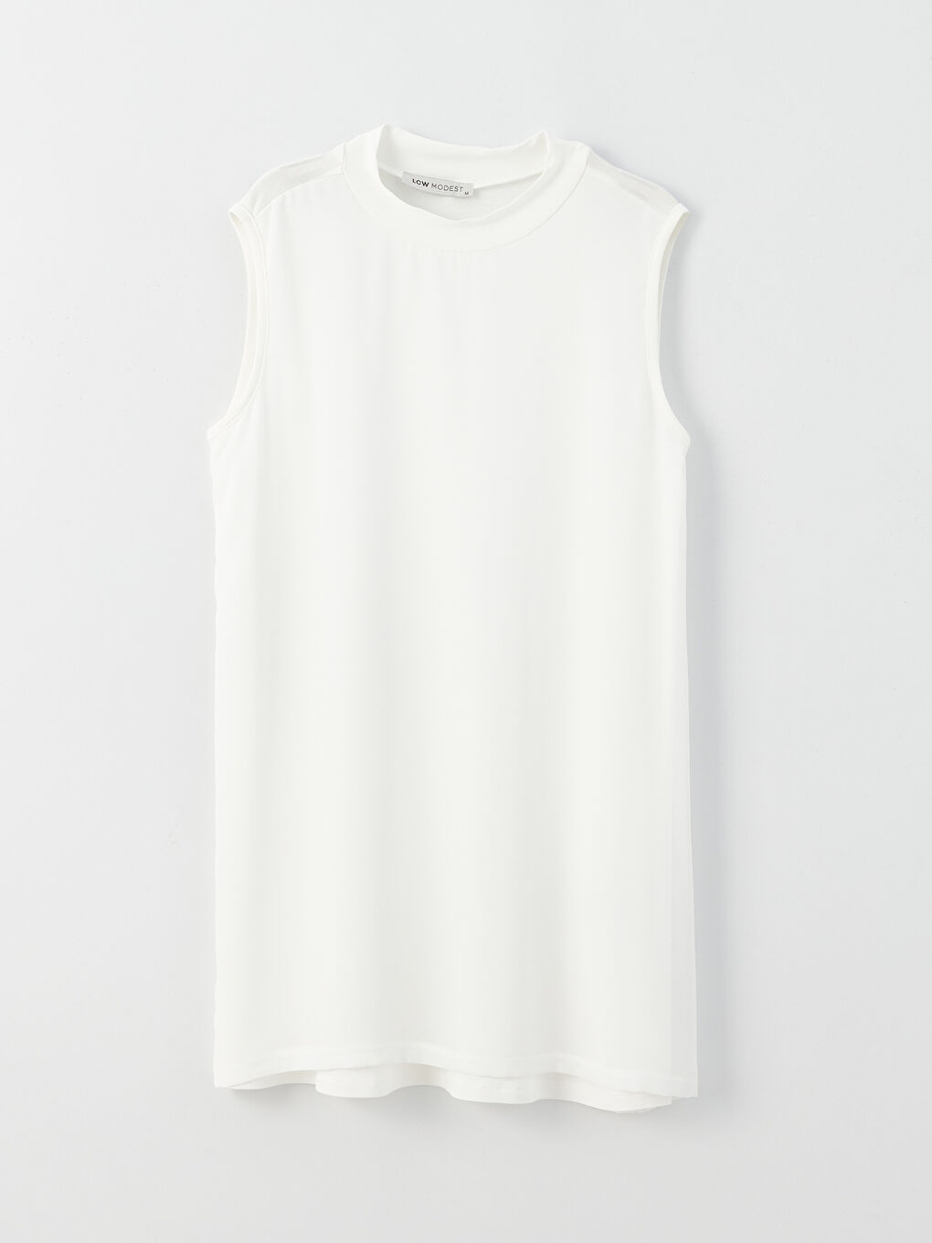 Ekru Kadın Bisiklet Yaka Düz Atlet-5