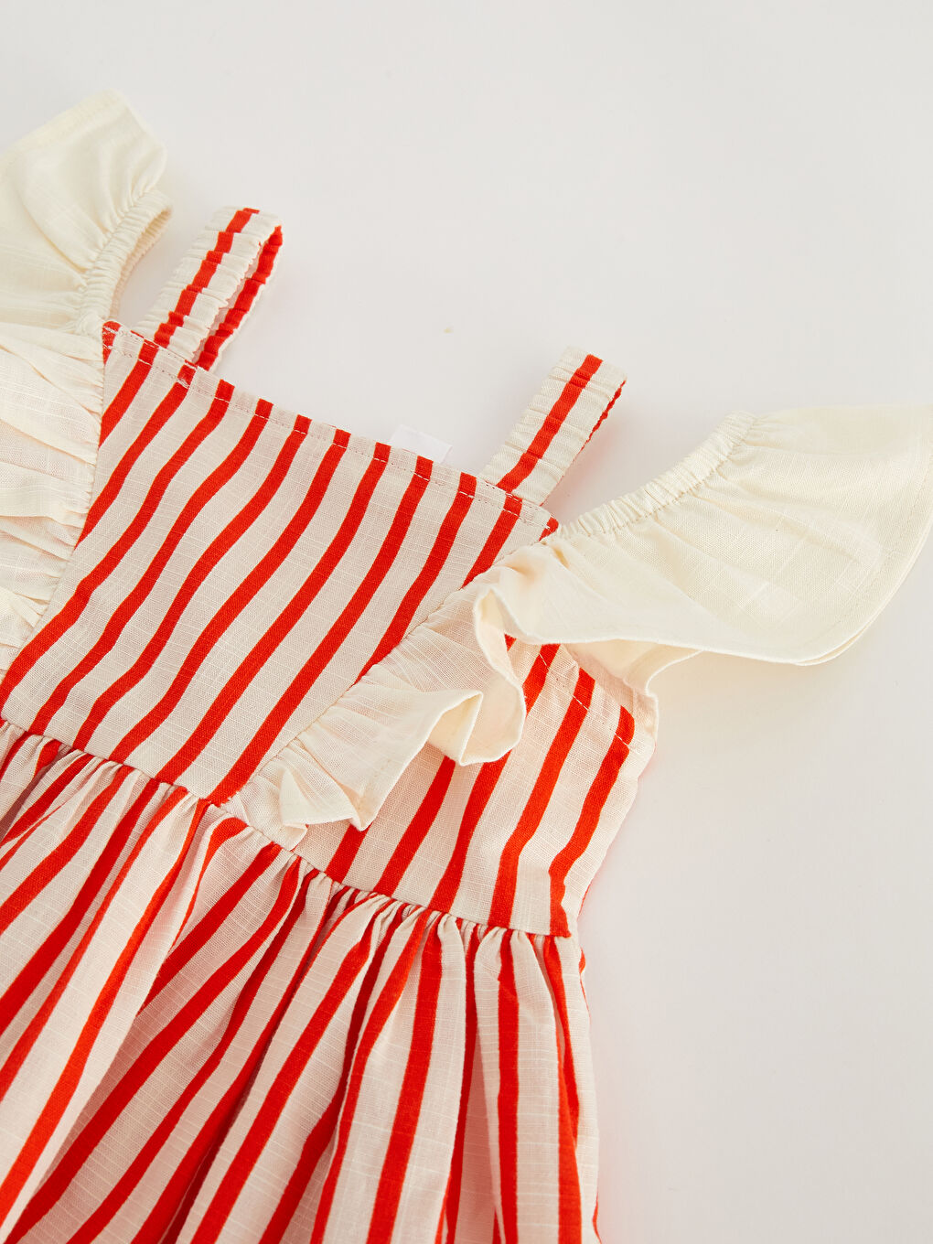 Square Neck Striped Baby Girl Dress-2
