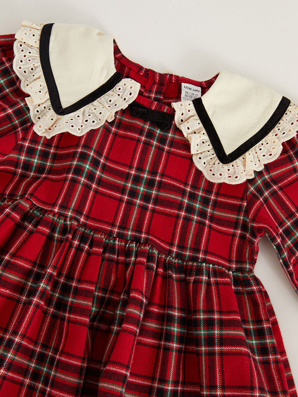 Baby Collar Plaid Baby Girl Dress-1