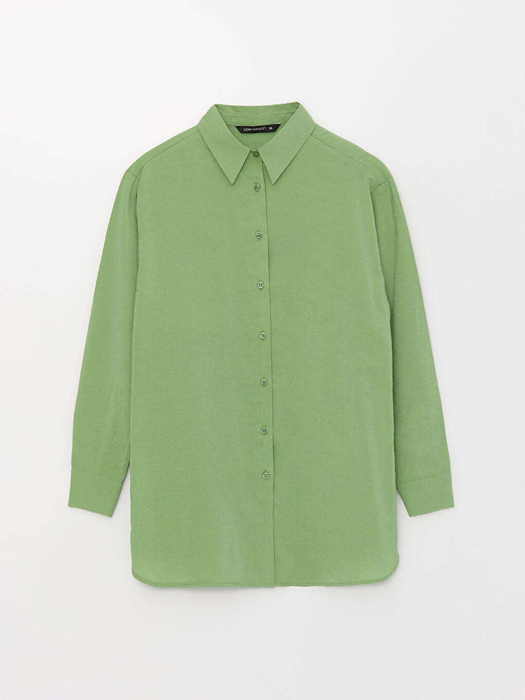 Plain Long Sleeve Women's Shirt Tunic-5