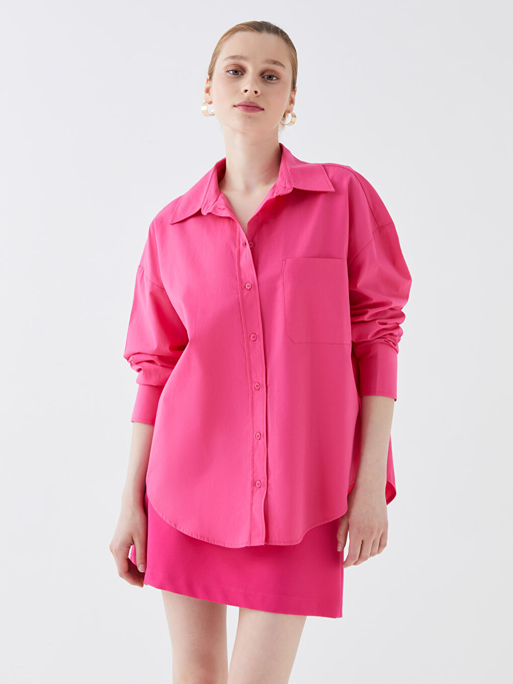 LCW Vision Chemise Oversize en Popeline pour Femmes -S3HU22Z8-E6M
