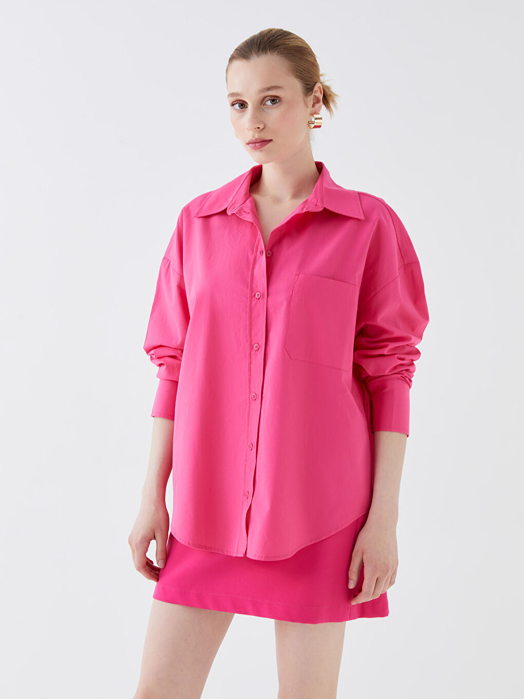 LCW Vision Chemise Oversize en Popeline pour Femmes -S3HU22Z8-E6M
