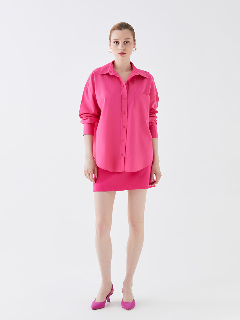 LCW Vision Chemise Oversize en Popeline pour Femmes -S3HU22Z8-E6M