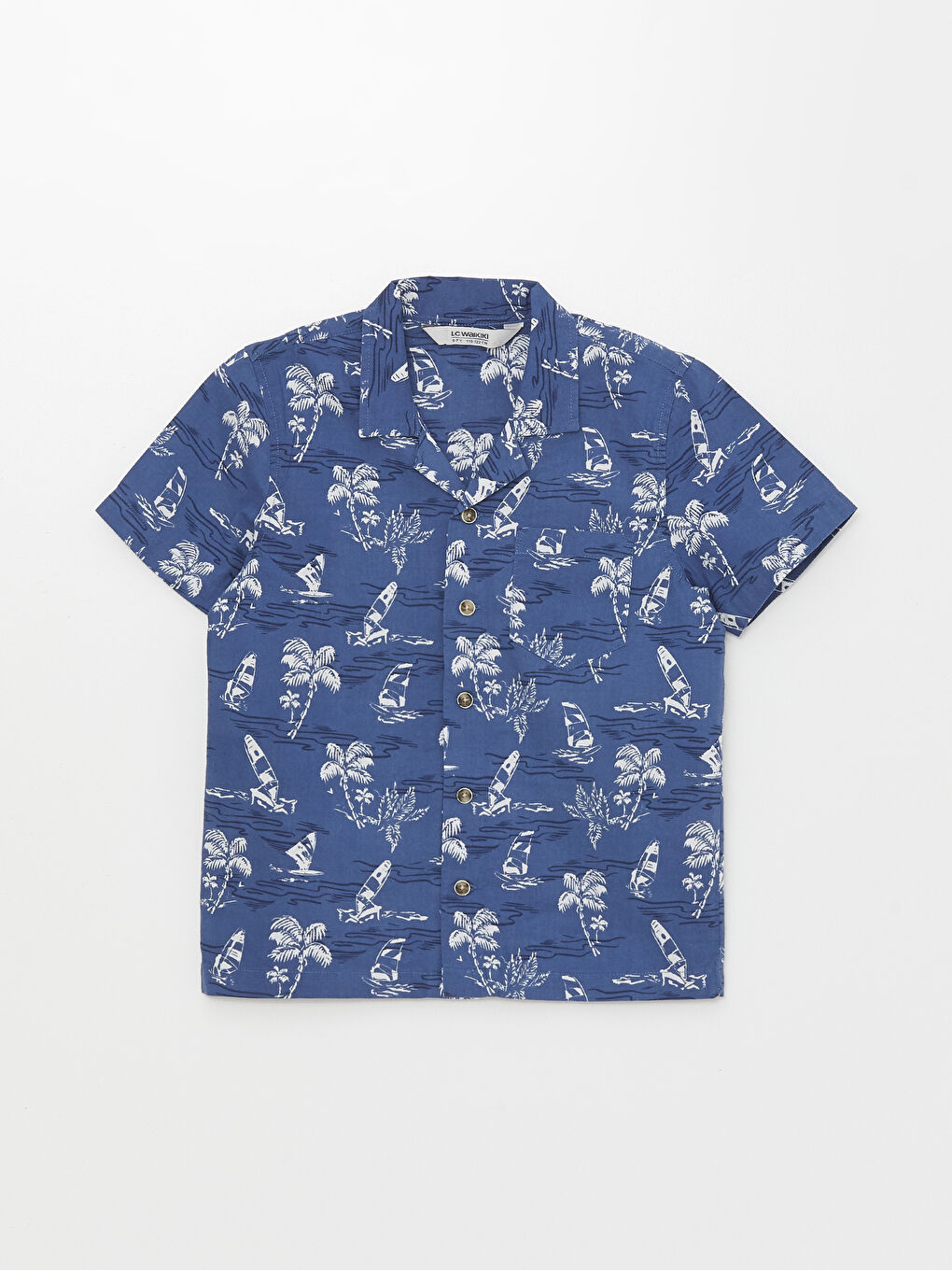 Patterned Short Sleeve Boys' Shirt