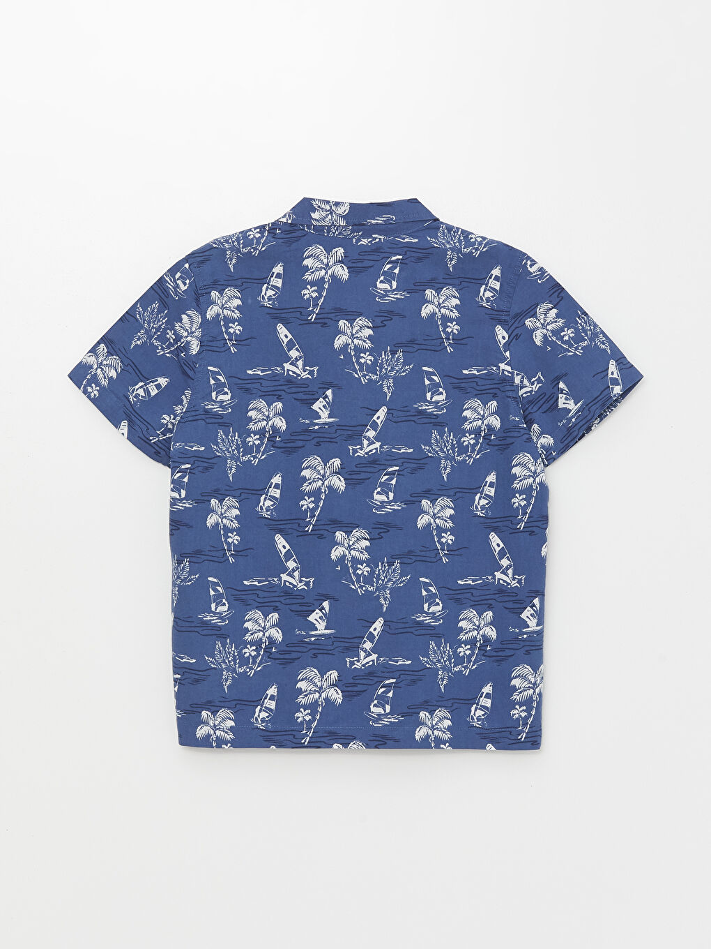 Patterned Short Sleeve Boys' Shirt-1