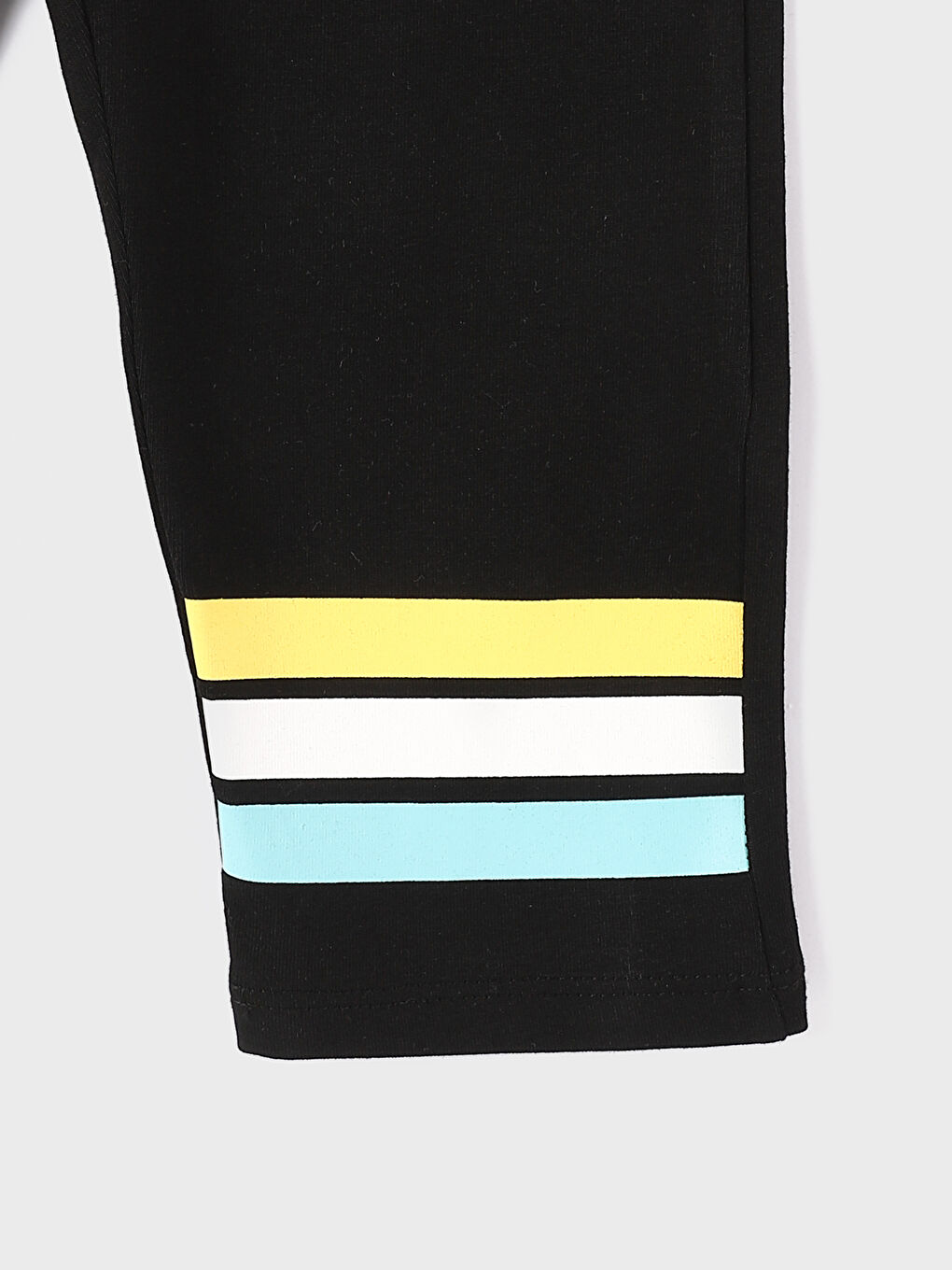 Girl's Elastic Waist Striped 3/4 Boy Tights-3