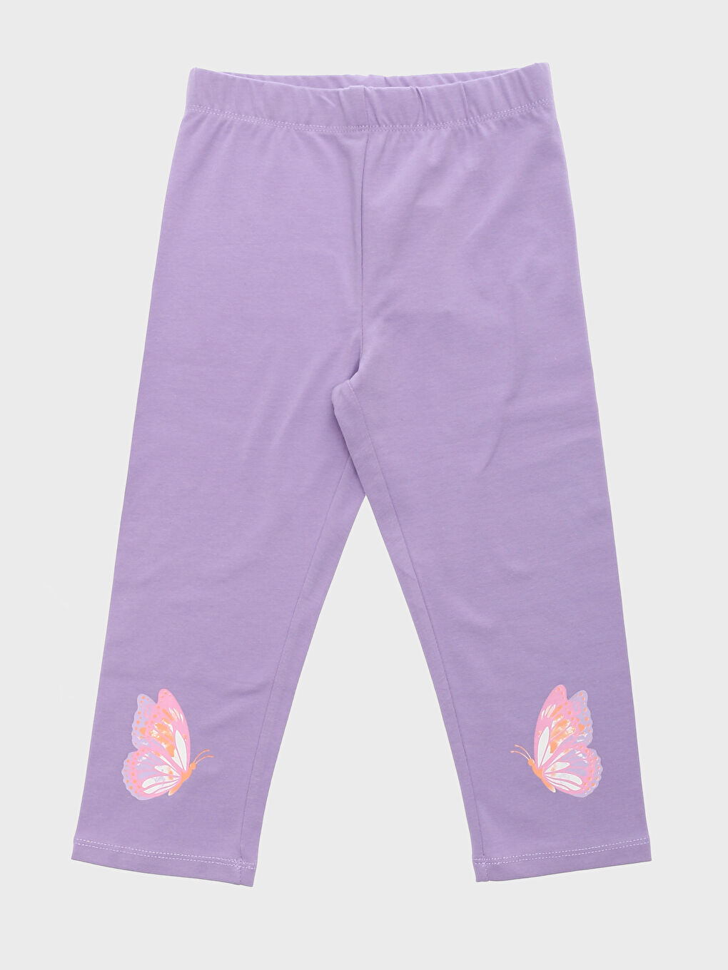 Girls' Printed 3/4 Length Leggings with Elastic Waist