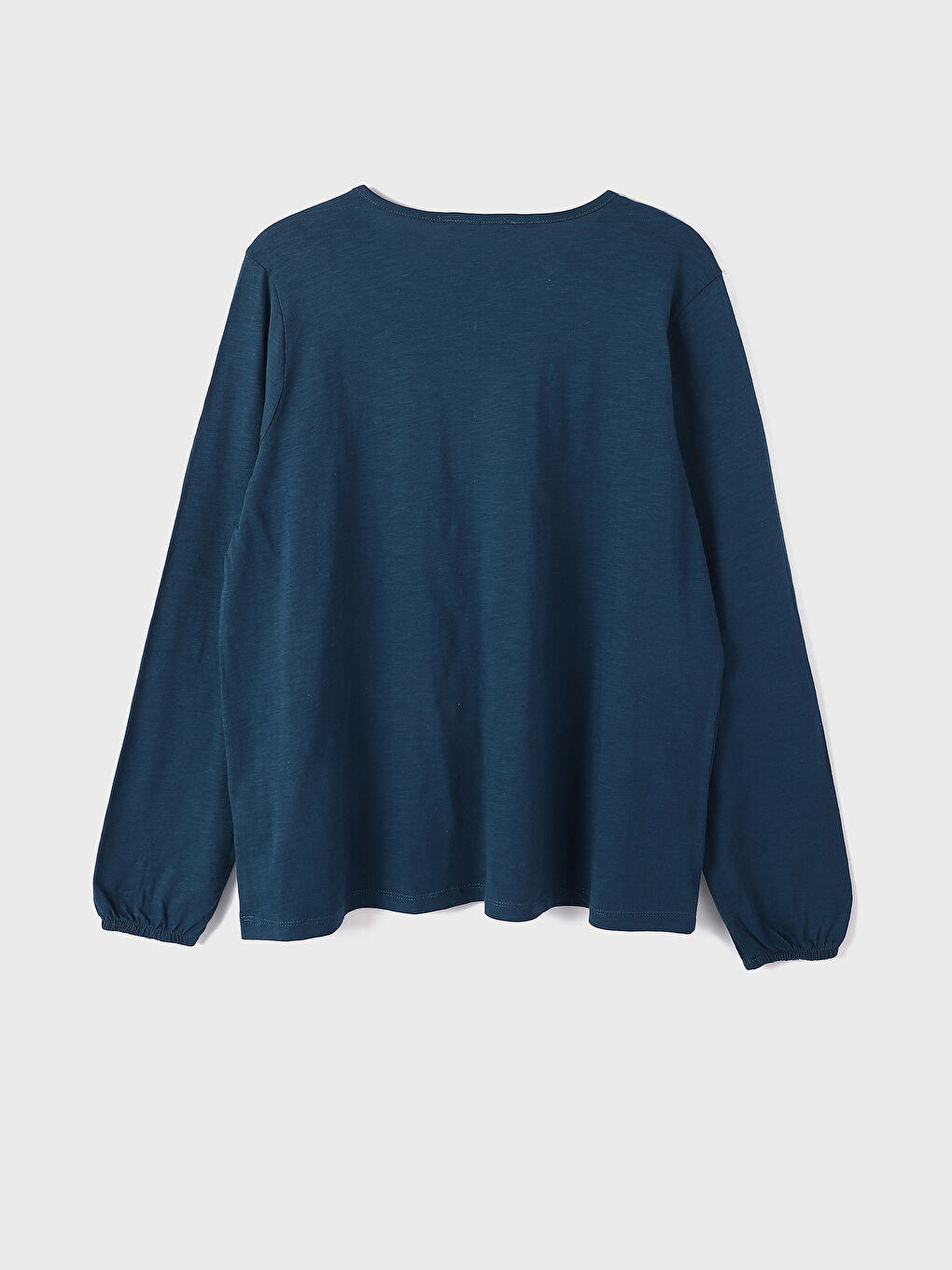 Tie Neck Patterned Long Sleeve Women's Blouse-2