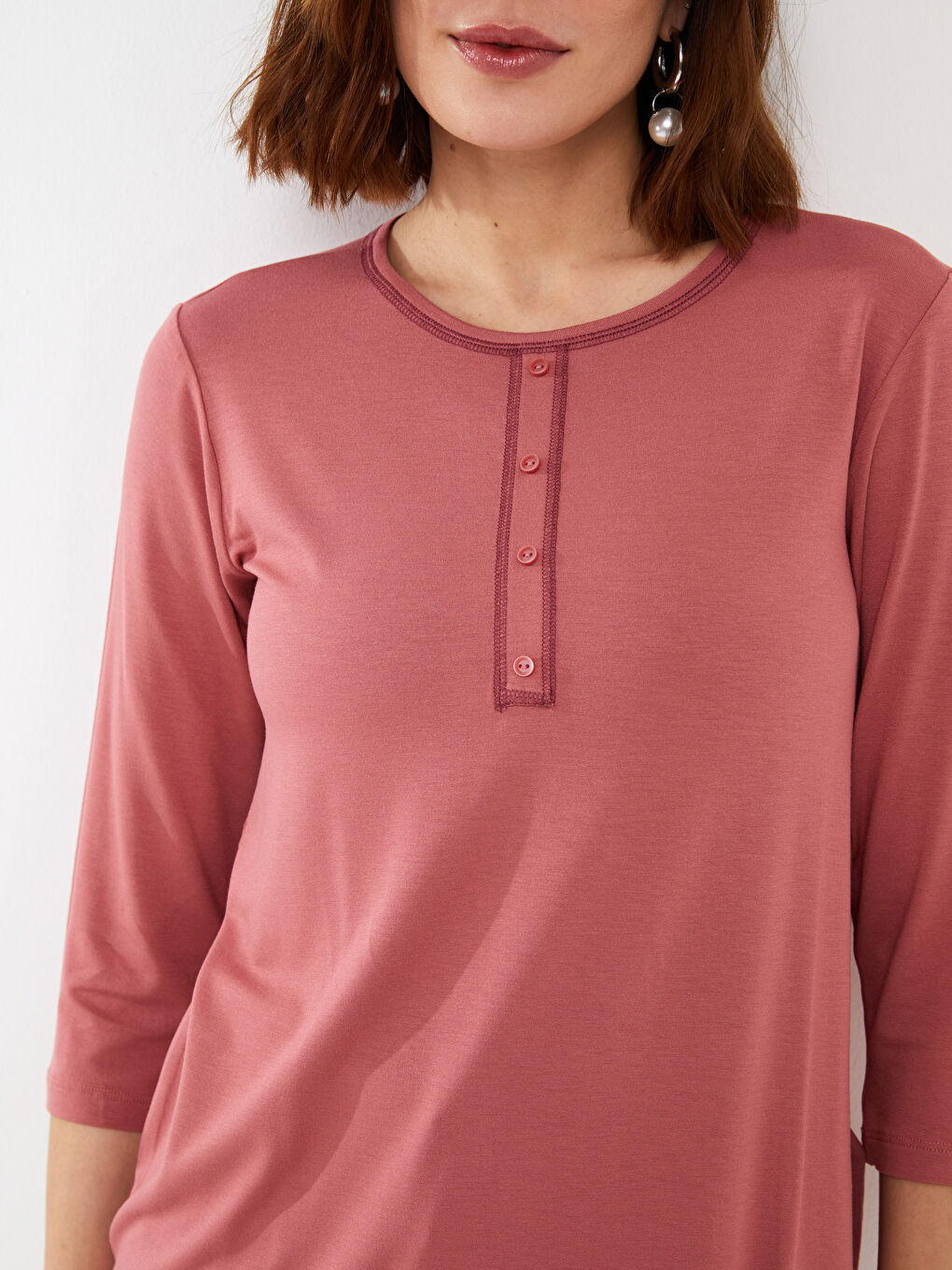 LCW Grace Women's Crew Neck Plain T-Shirt -S3HV23Z8-GRU
