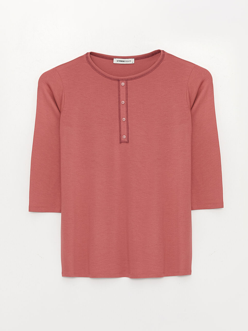 LCW Grace Women's Crew Neck Plain T-Shirt -S3HV23Z8-GRU