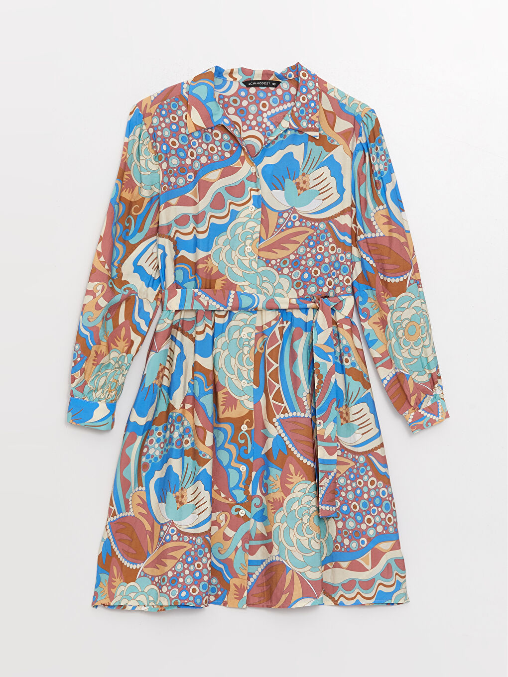 Patterned Women's Shirt Tunic-5