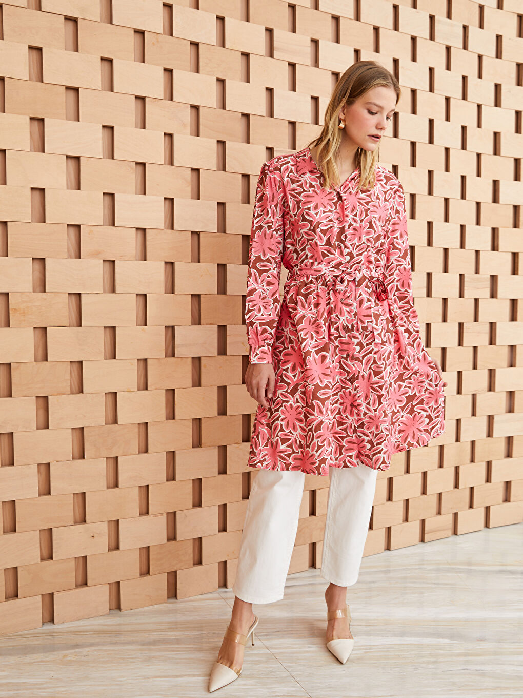 Patterned Women's Shirt Tunic-2