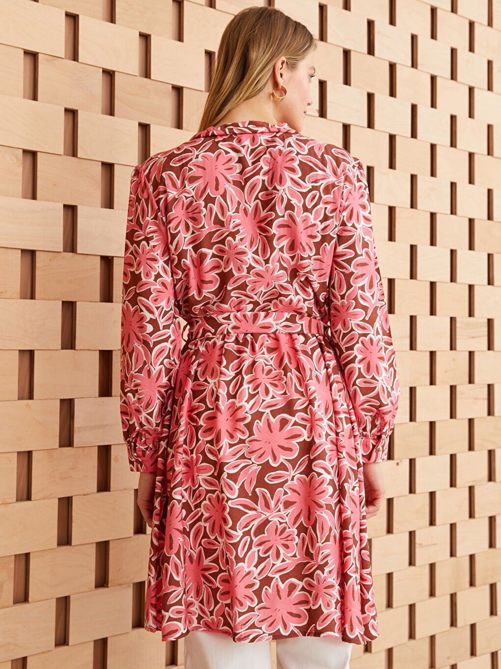 Patterned Women's Shirt Tunic-4