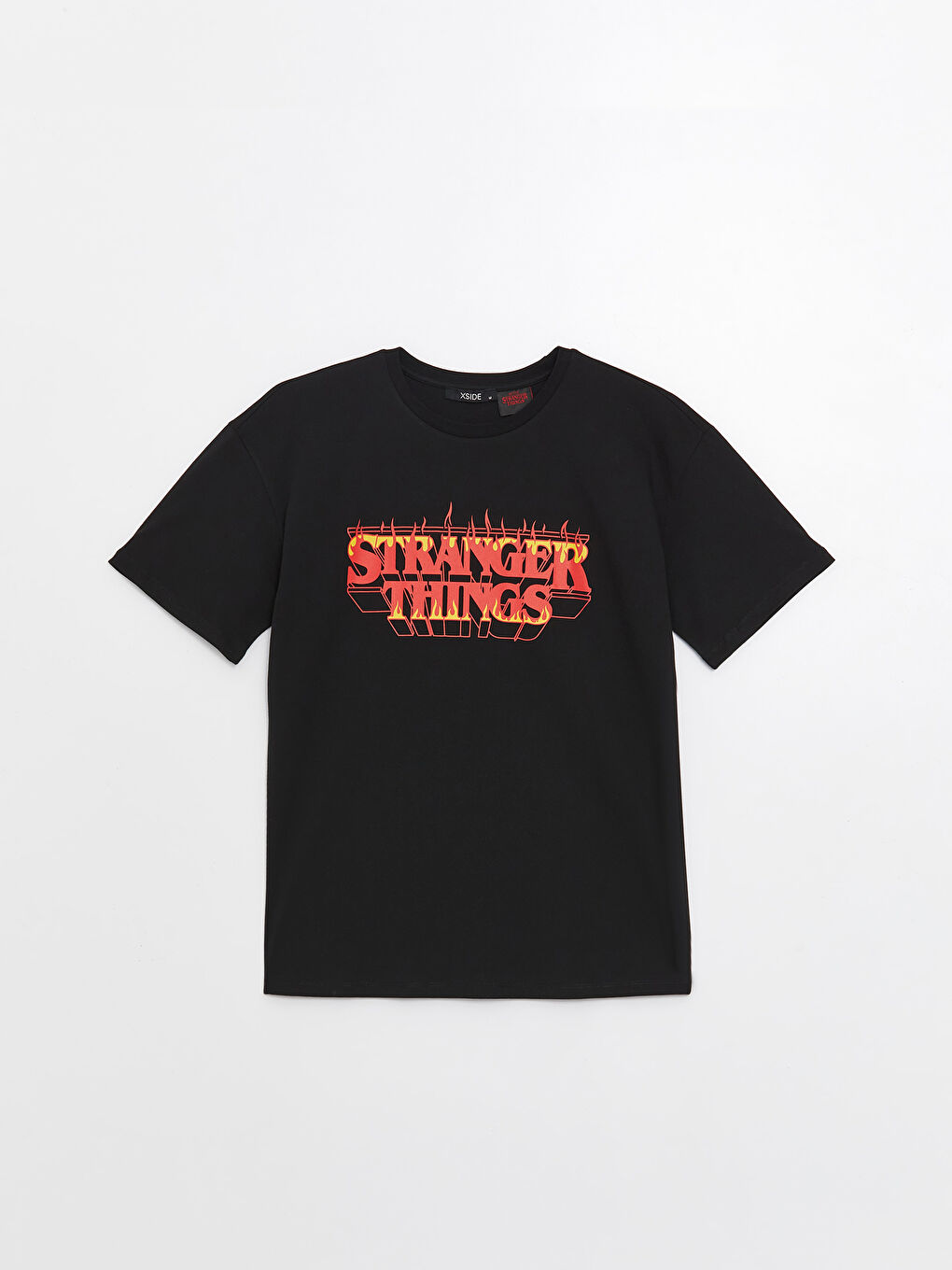 Crew Neck Stranger Things Printed Short Sleeve Women's T-Shirt-5