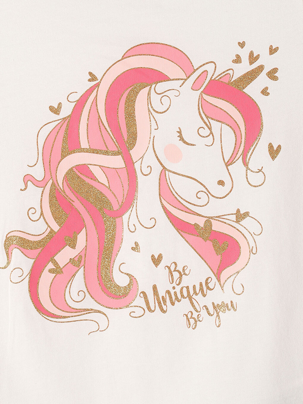 تيشيرت للبنات بياقة دائرية مطبوع كم قصير-3