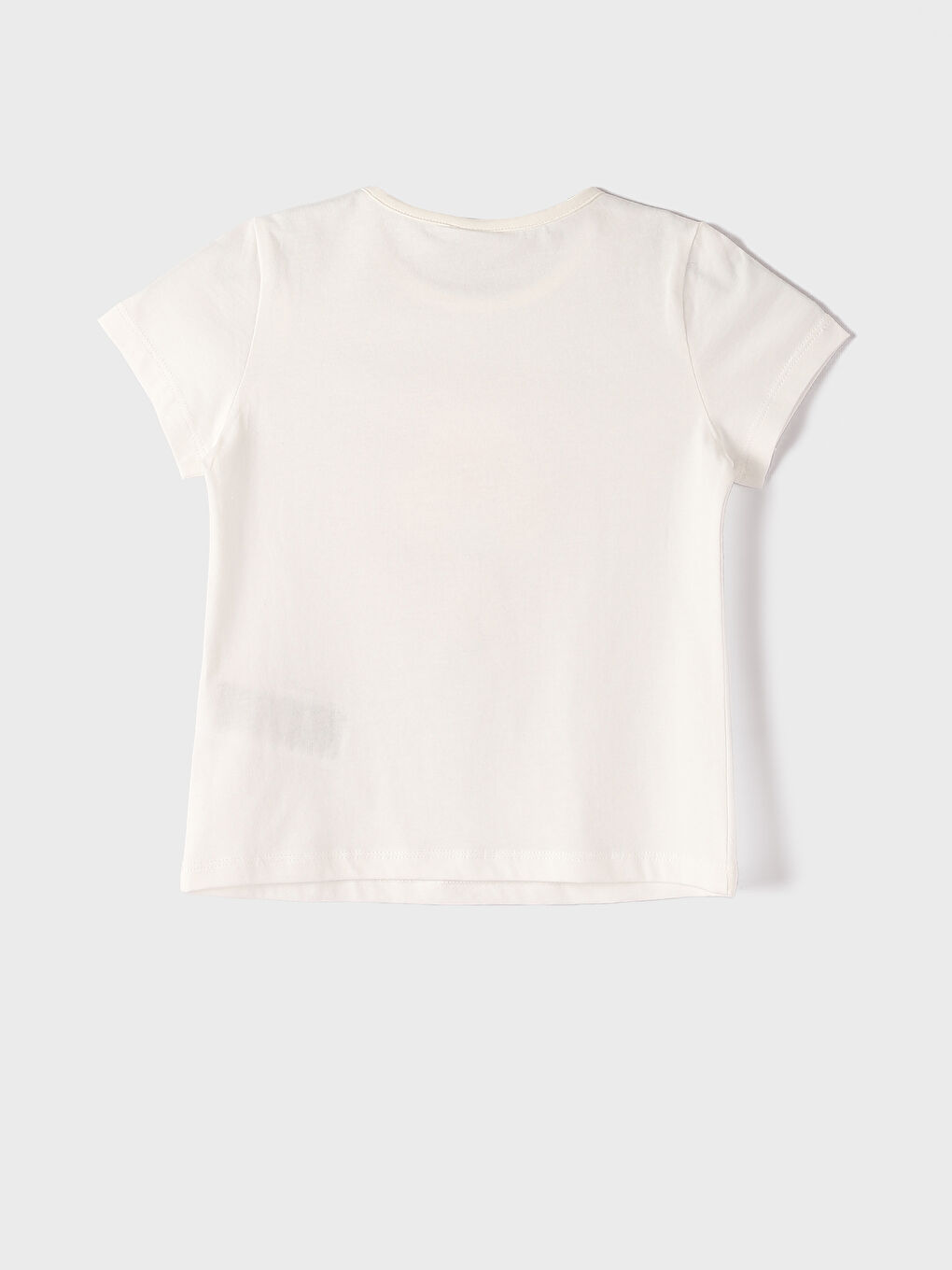 Crew Neck Printed Short Sleeve Girls' T-Shirt-2