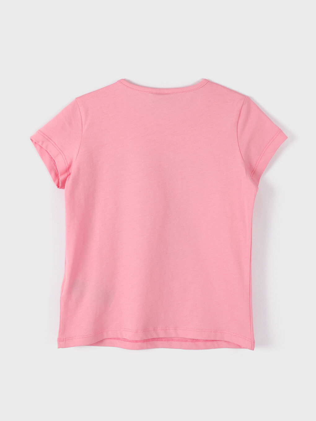 Crew Neck Printed Short Sleeve Girls' T-Shirt-3