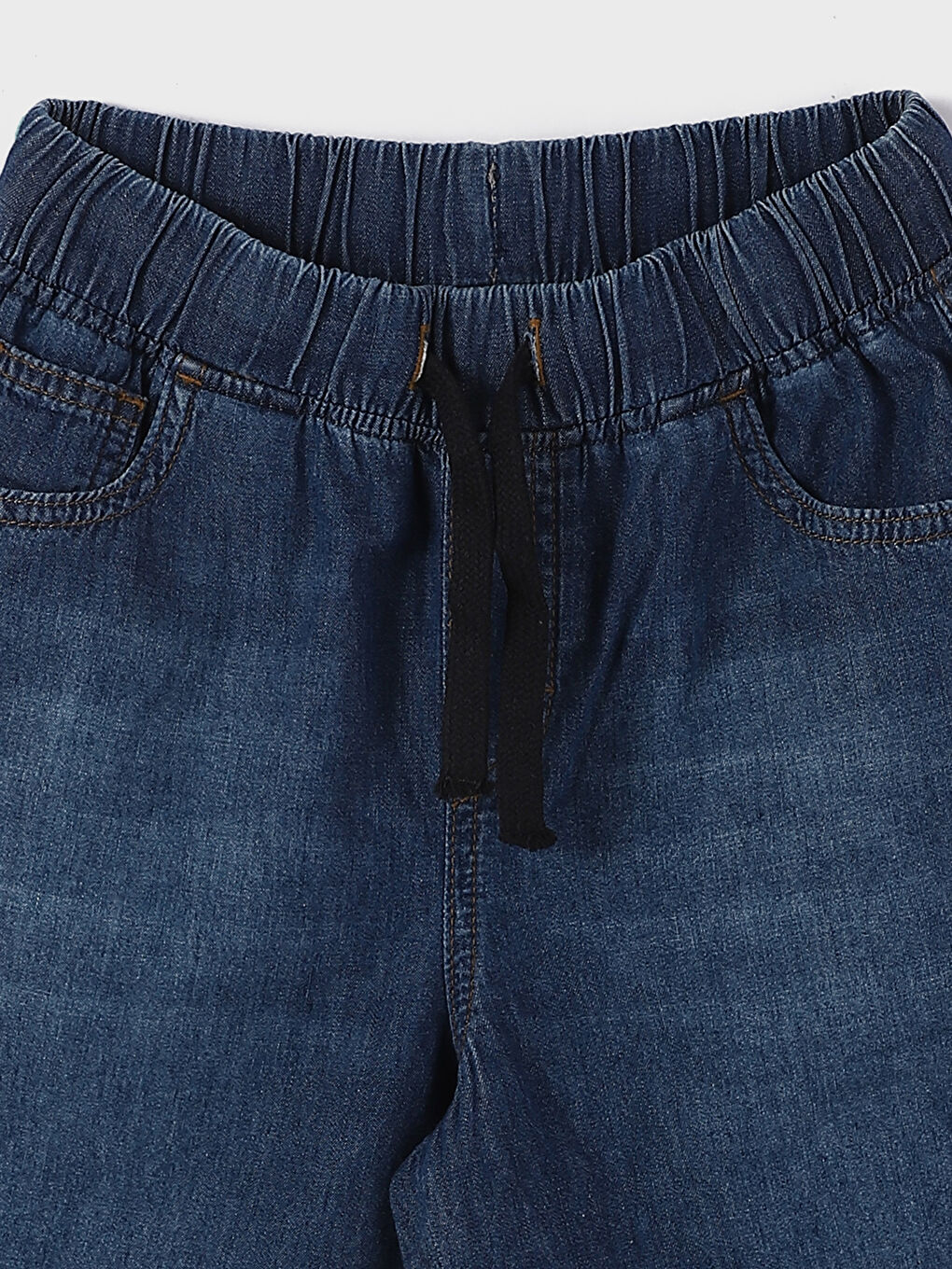 Boys' Elastic Waist Denim Shorts-2