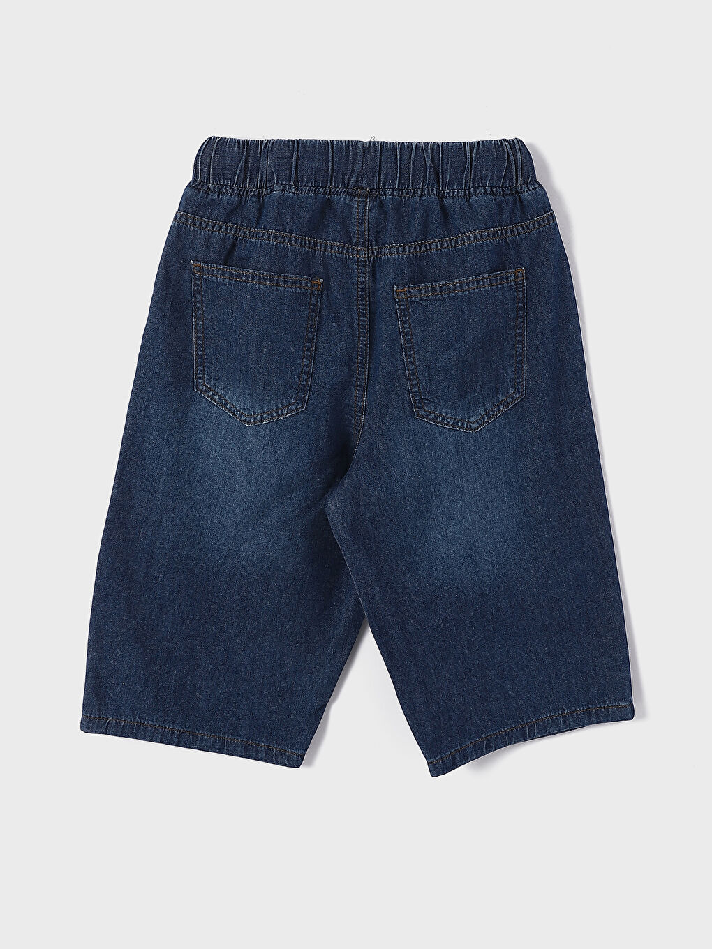 Boys' Elastic Waist Denim Shorts-1