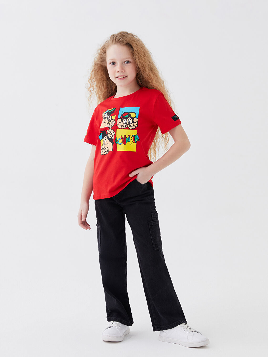 تيشيرت أطفال يونيكس كم قصير مطبوع قرد نوستالجي بياقة دائرية-6