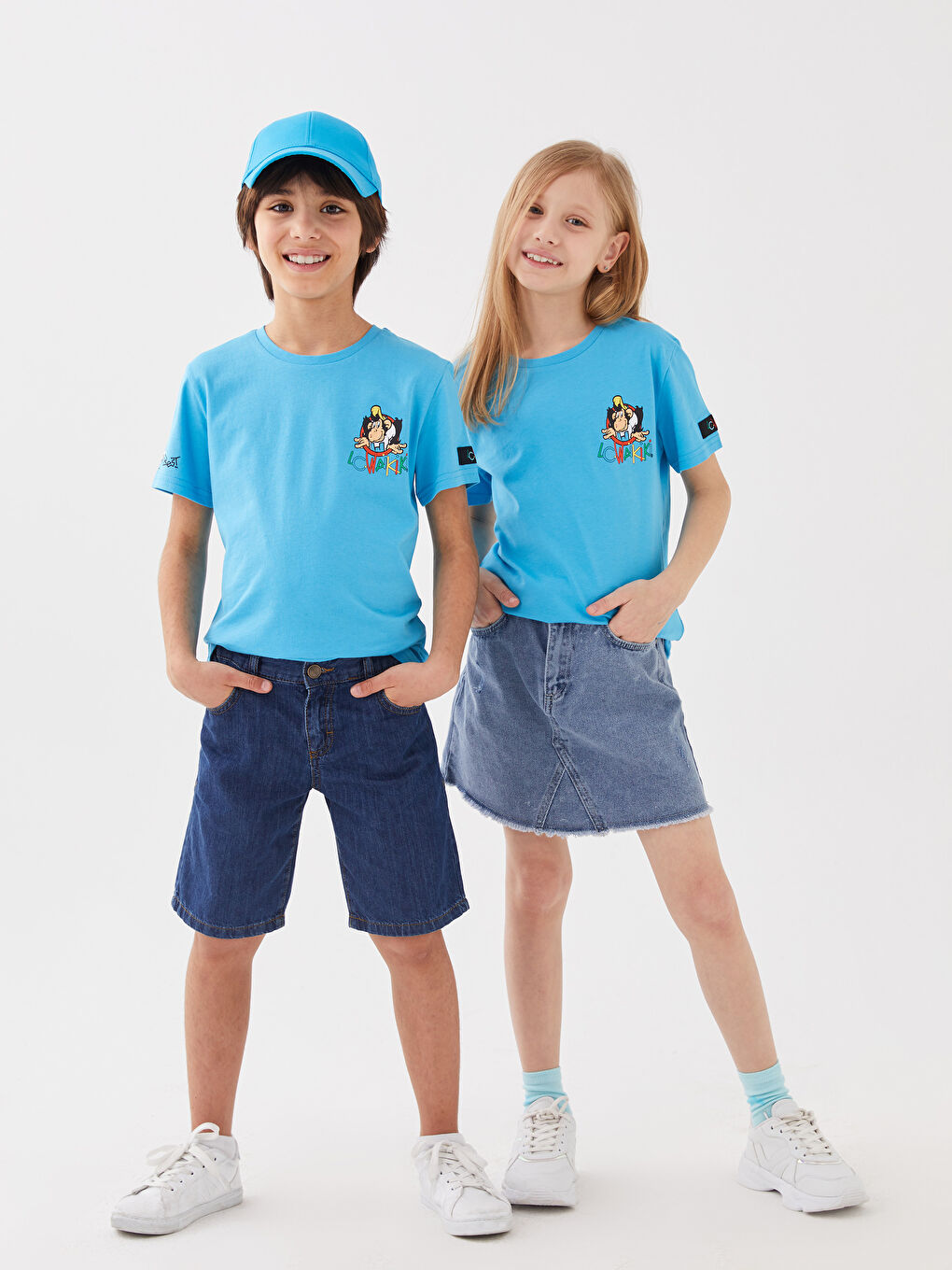 AAPE KIDS モンキープリント Tシャツ 青　140 A BATHING APE｜アベイシングエイプのTシャツ/カットソー