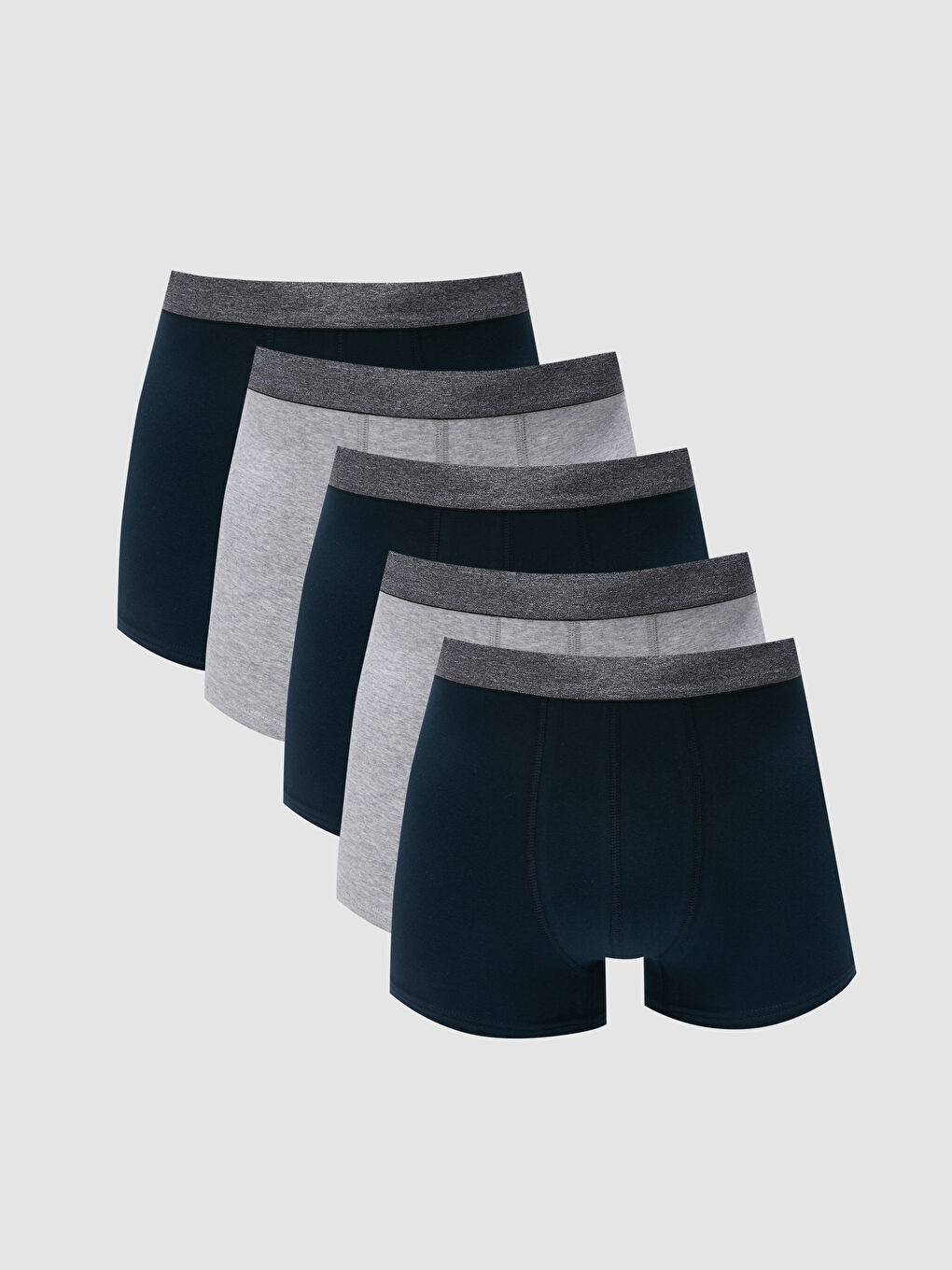 LC WAIKIKI Gri Standart Kalıp Pamuklu Esnek Erkek Boxer 5'li