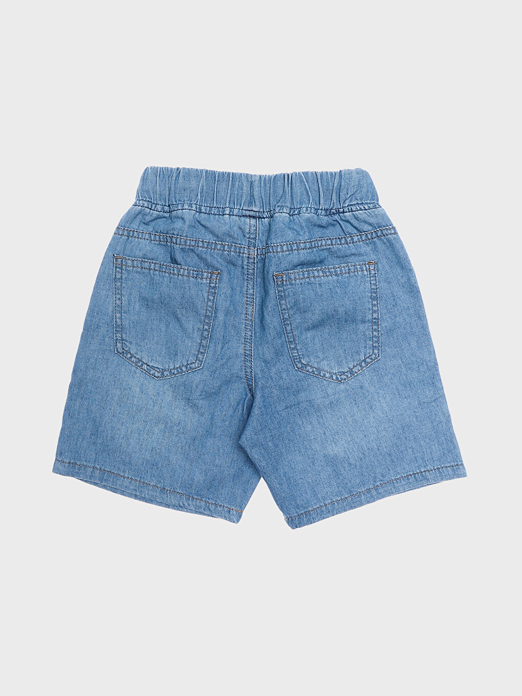 Boys' Elastic Waist Denim Shorts-2