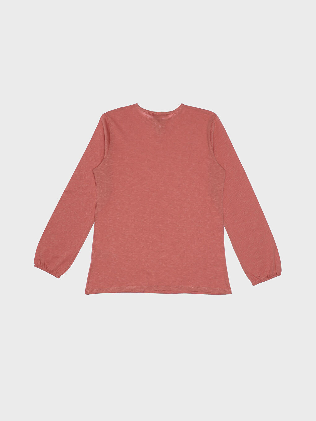 بلوزة كم طويل سادة بياقة مربوطة للسيدات-1