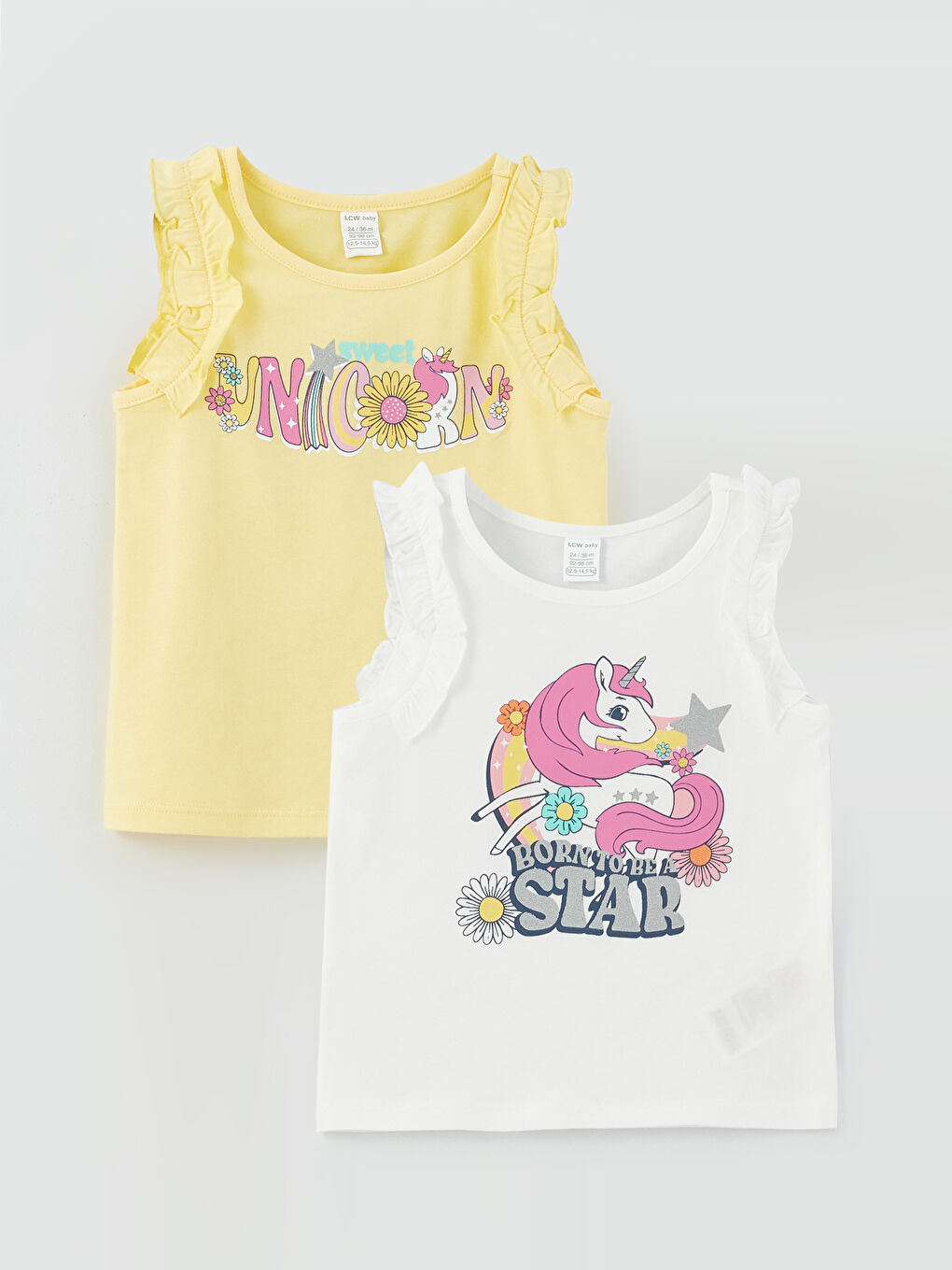 Crew Neck Printed Baby Girl Singlet 2-Pack -S3HV98Z1-R9J