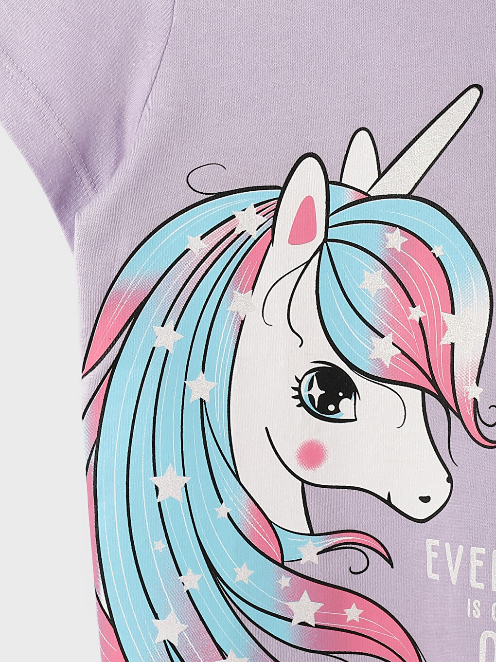 Crew Neck Printed Short Sleeve Girls' T-Shirt-3