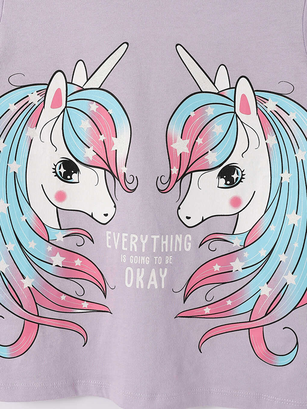 Crew Neck Printed Short Sleeve Girls' T-Shirt-2