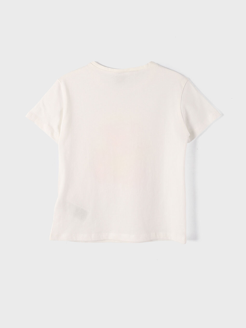 Crew Neck Printed Short Sleeve Girls' T-Shirt-1