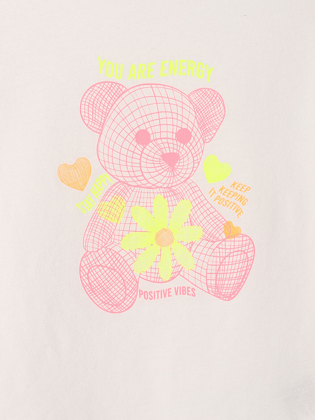 Crew Neck Printed Short Sleeve Girls' T-Shirt-3