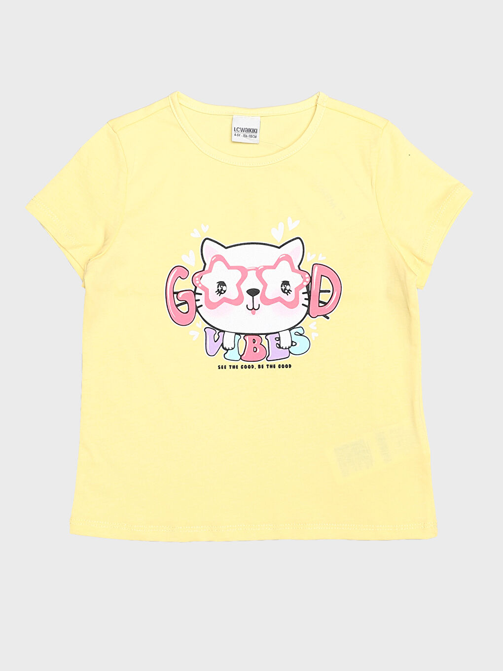 Crew Neck Printed Short Sleeve Girls' T-Shirt -S3HY17Z4-FSR