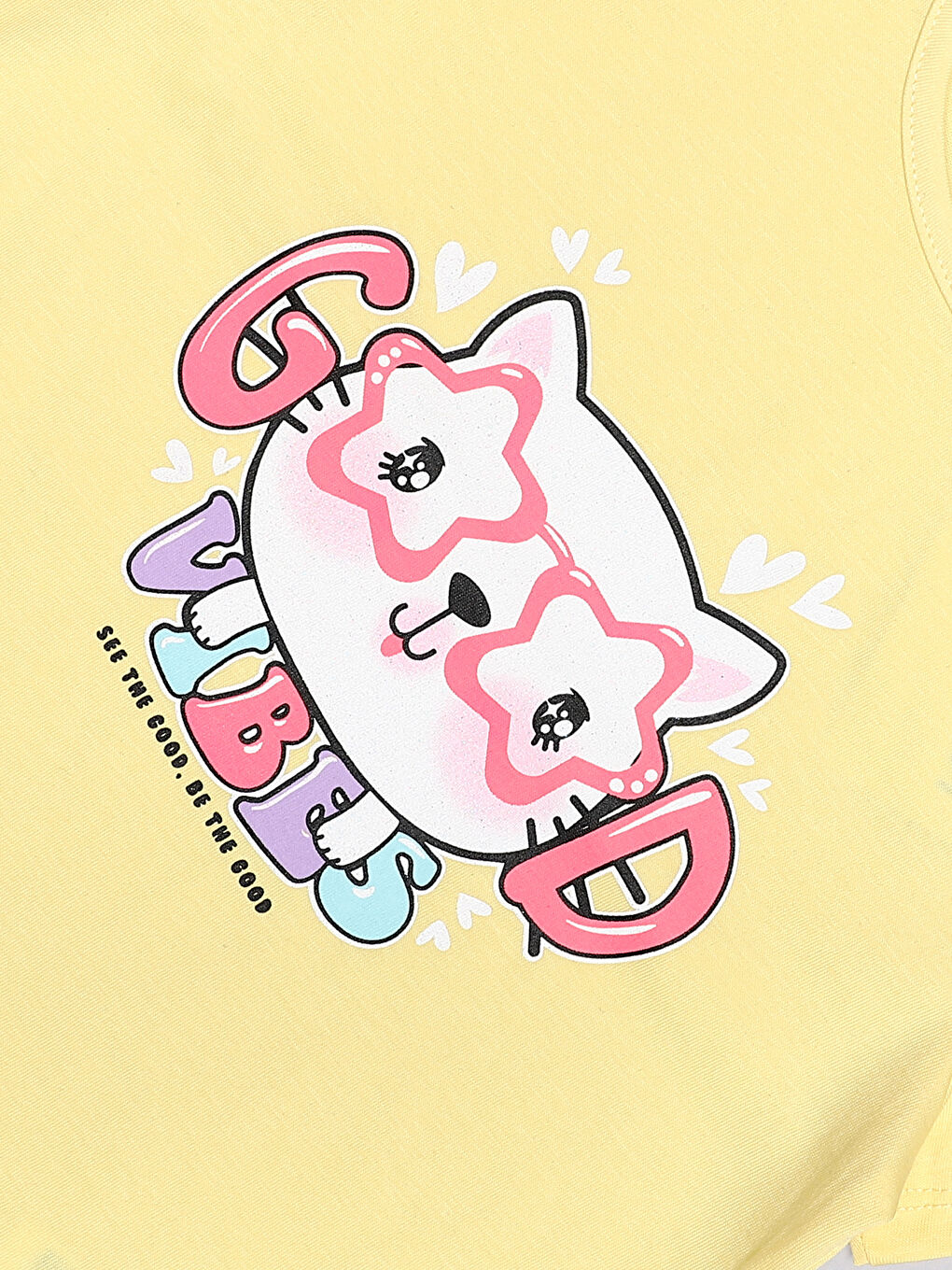 Crew Neck Printed Short Sleeve Girls' T-Shirt -S3HY17Z4-FSR