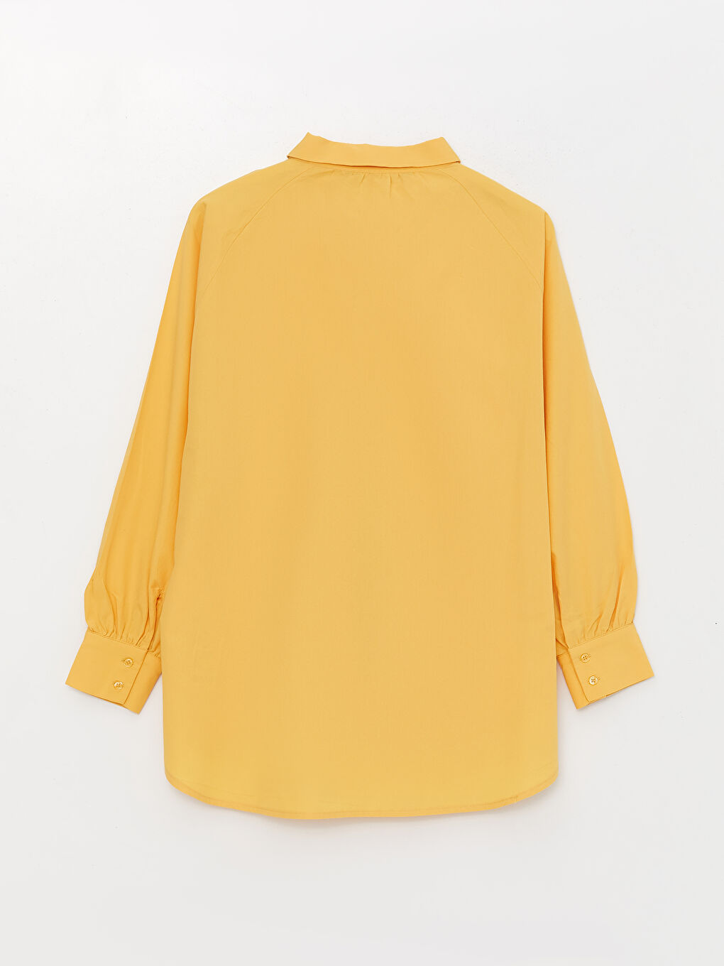 قميص تونيك سادة كم طويل واسع بوبلين للسيدات-6