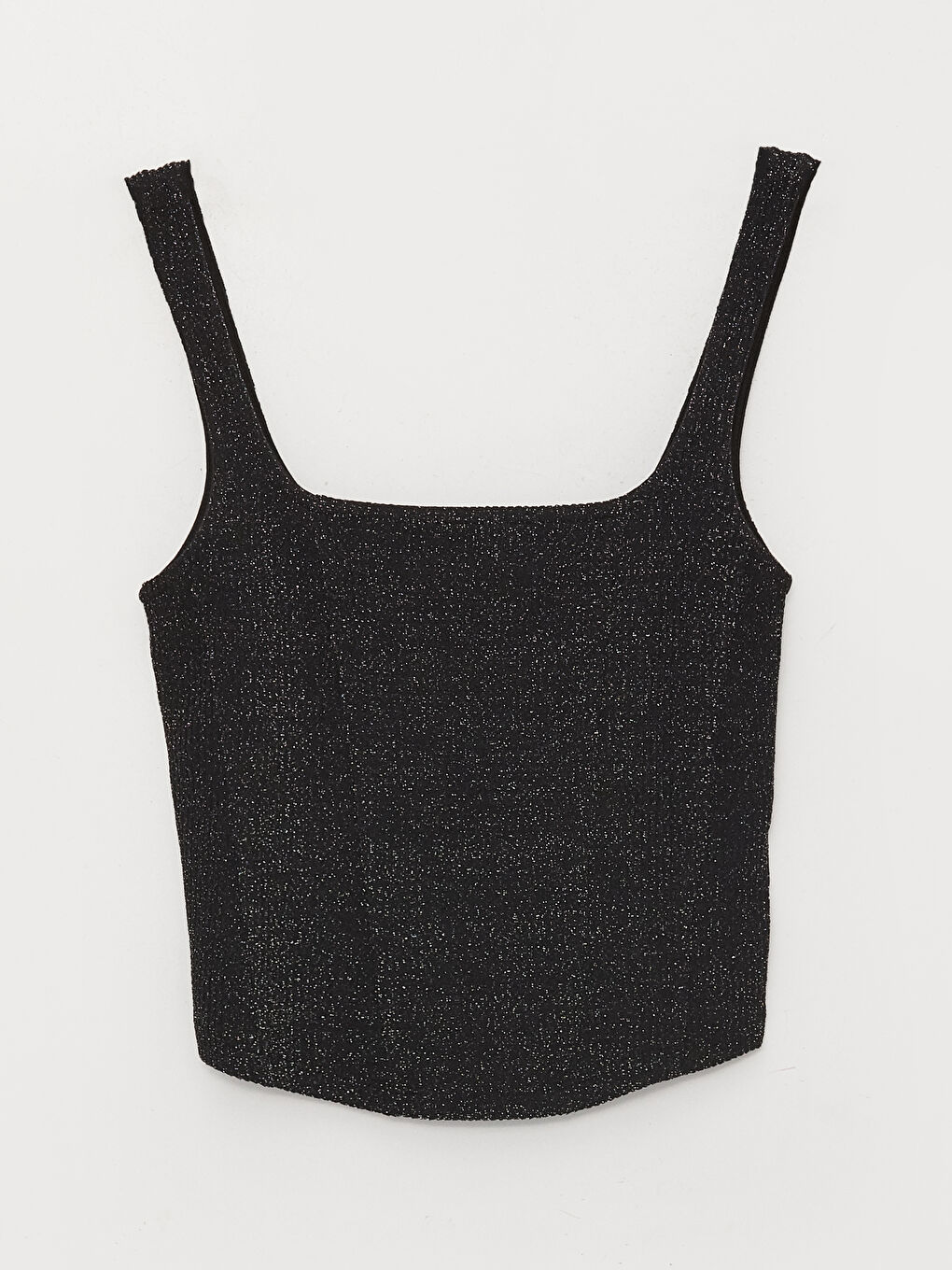 Майка с квадратным воротником и блестящими деталями для женщин-5