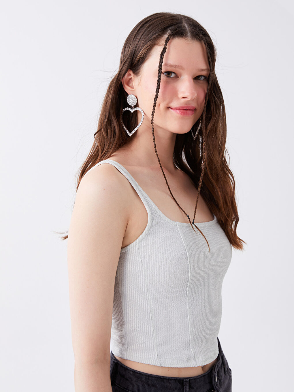 XSIDE Square Collar Shimmer Detailed Women's Athlete -S3HY56Z8-HZA