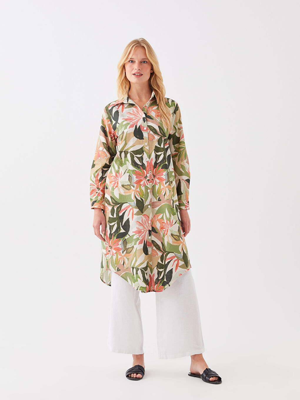 Patterned Women's Shirt Tunic