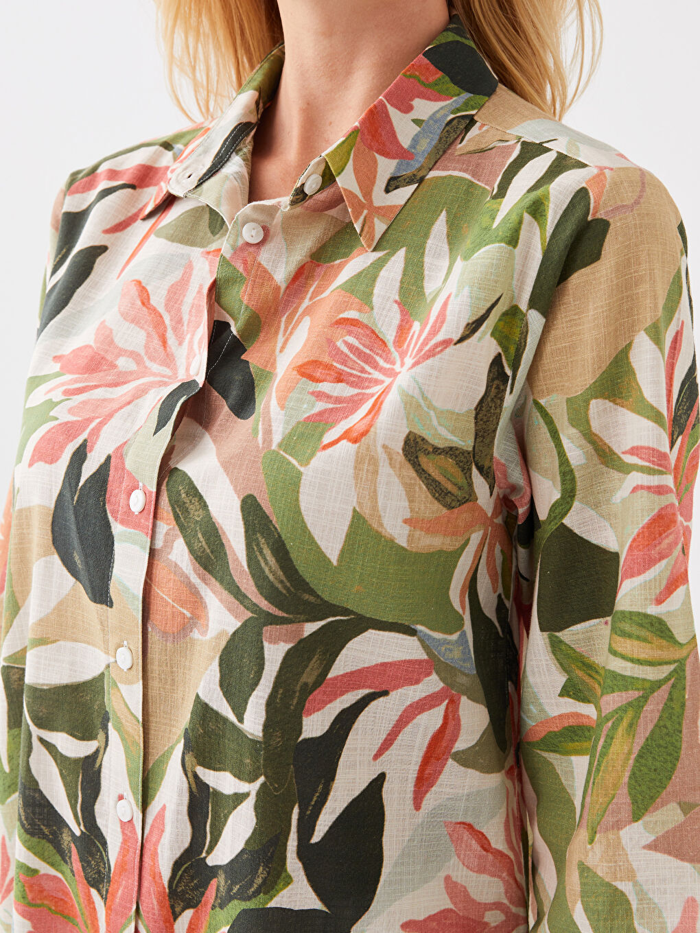 Patterned Women's Shirt Tunic-2