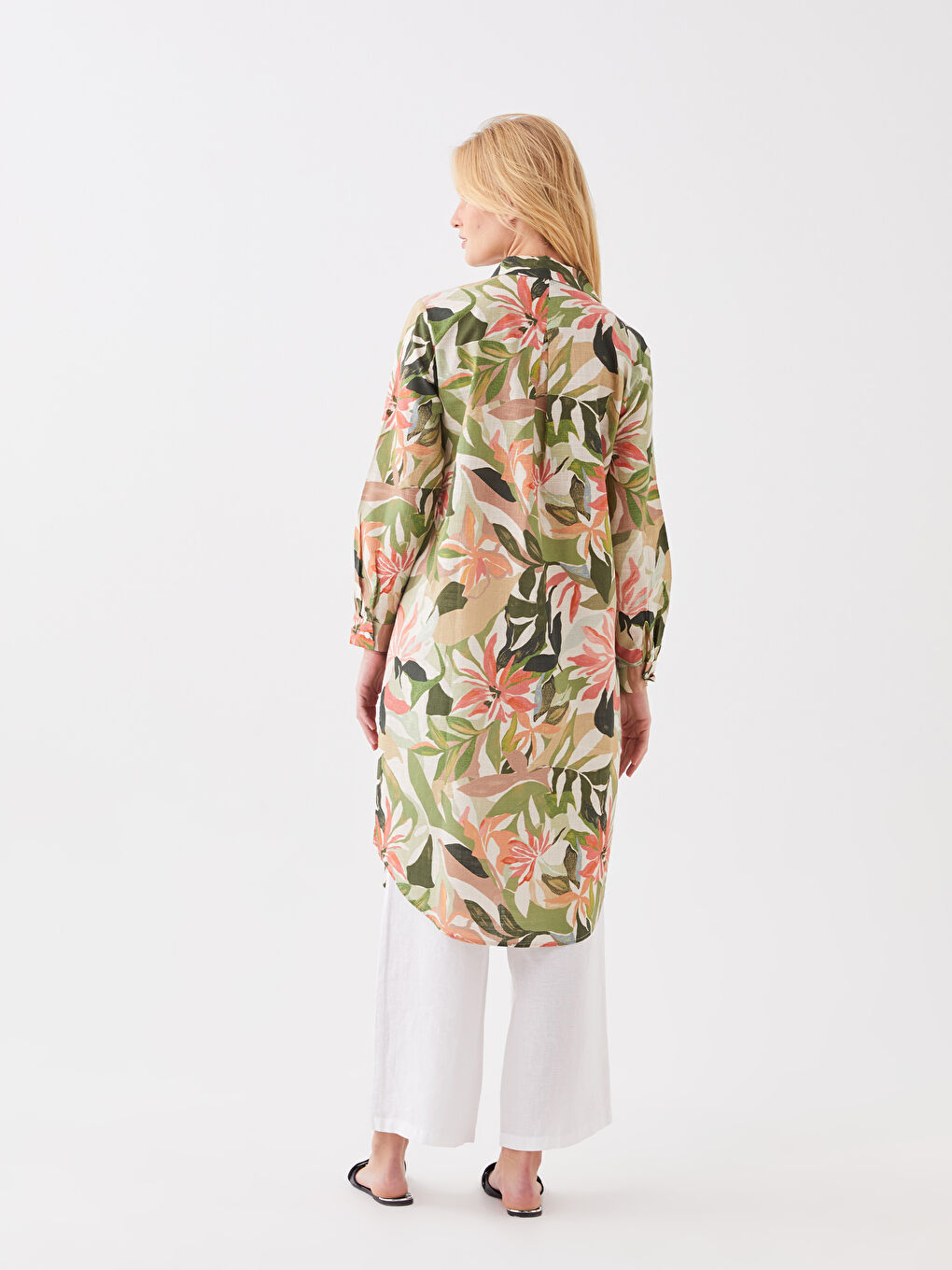 Patterned Women's Shirt Tunic-3