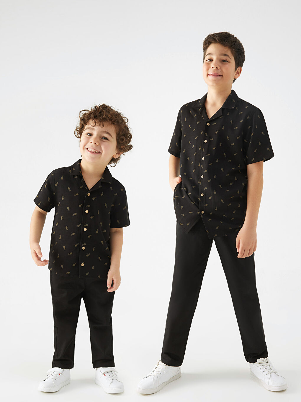 Patterned Short Sleeve Boys' Shirt