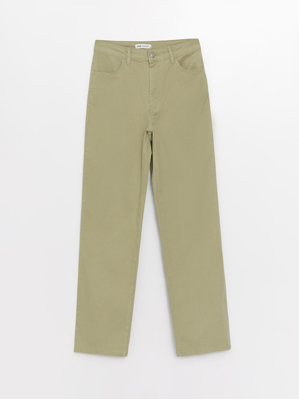 Yeşil Standart Fit Kadın Pantolon-5