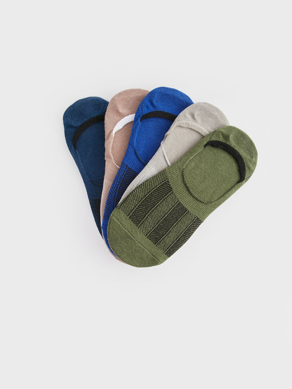 شرابات مخططة غير مرئية للرجال - ٥ قطع-1