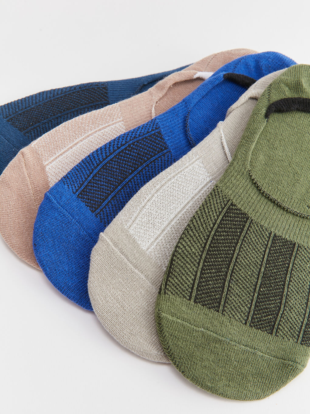 شرابات مخططة غير مرئية للرجال - ٥ قطع-2