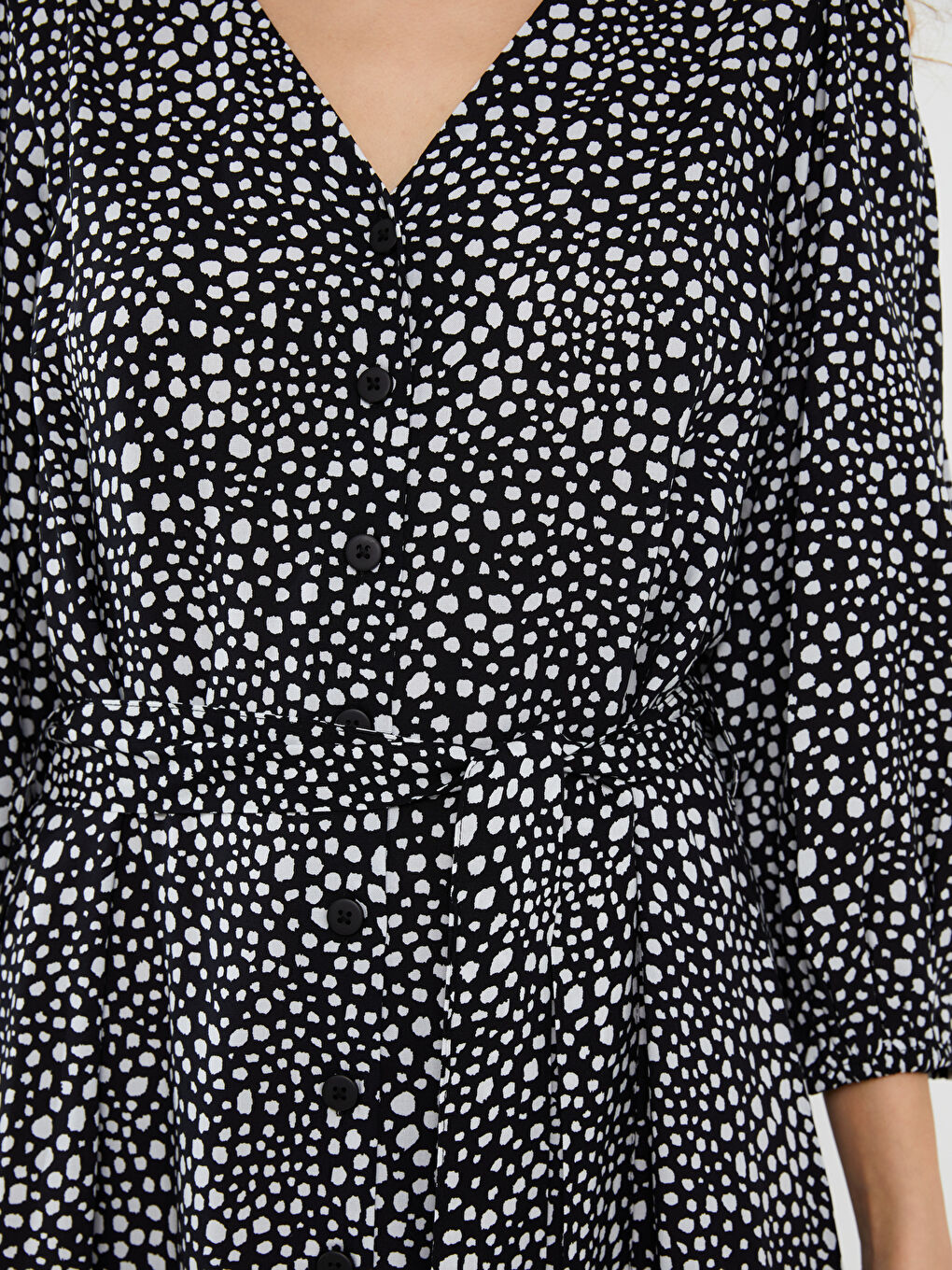 LCWAIKIKI Classic V Neck Patterned A Form Women's Dress -S3I063Z8-LQJ