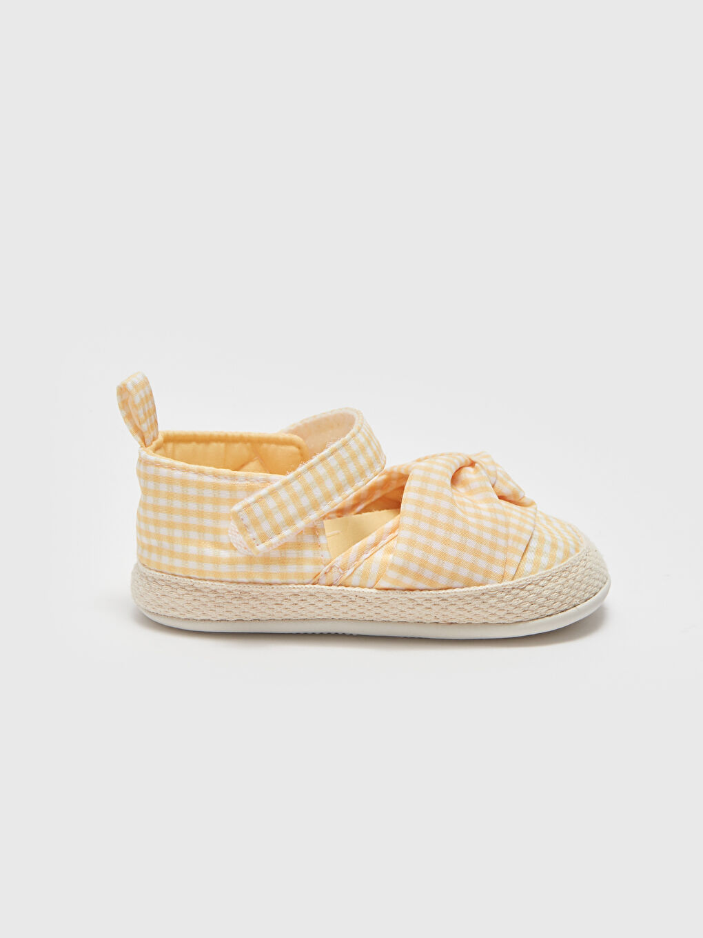 Sarı Kız Bebek İlk Adım Ayakkabı ve Saç Bandı 2'li-2