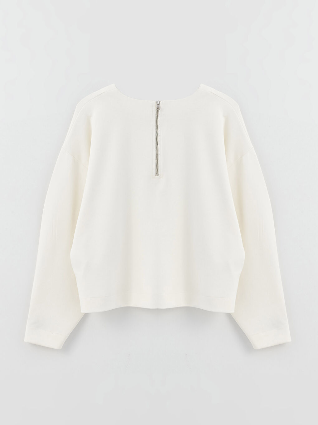 Tunique à Col Rond Unie à Manches Longues pour Femmes-6